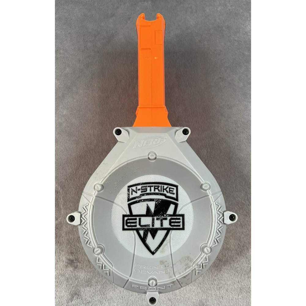 Nerf N-Strike Elite 25 Max Round Ammo Drum Magazine Replacement Dart Clip Orange